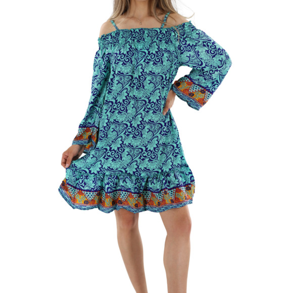 La Fiorentina Above the Knee Length Flowy Floral "Paola" Dress - Picture 2 of 3